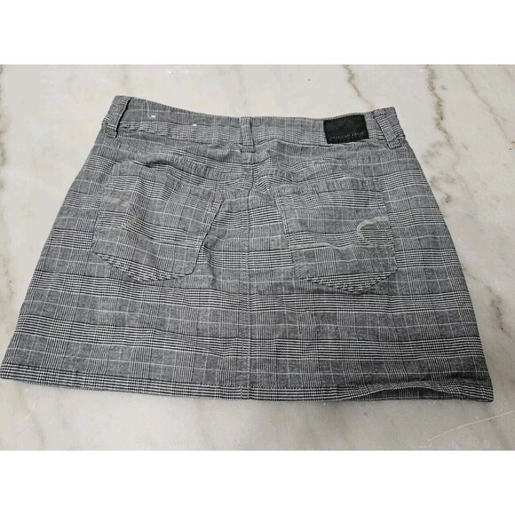 American Eagle Super Stretch Hi-Rise Mini Skirt Black White Houndstooth Size 4 - Picture 2 of 8